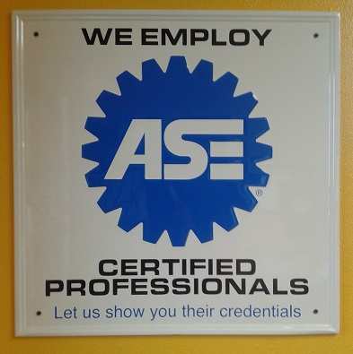 ASE Vehicle Repair Shops Credentials