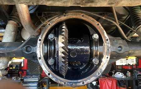 Differential repair on Jeep