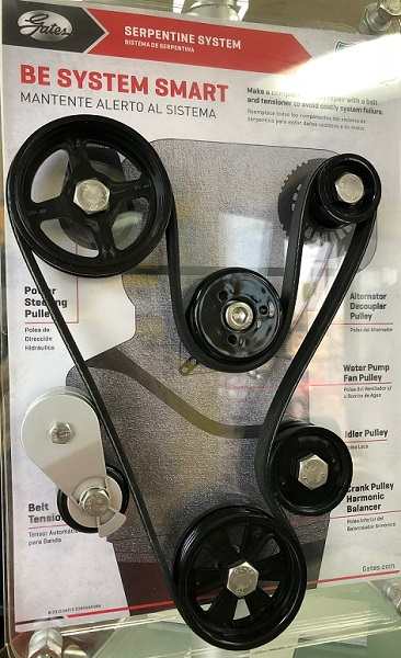 Serpentine Belt Diagram as it wraps around belt tensioner idler pulley component pulleys