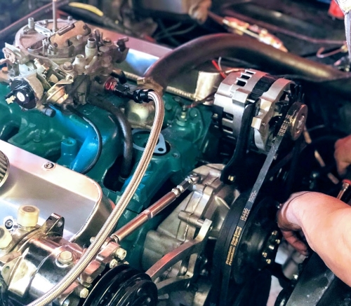 Scheduled maintenance on classic car in San Antonio at Auto Service Experts - Auto Repair San Antonio | Auto Service Experts Scheduled maintenance being performed on a San Antonio vehicle in order to avoid the need for major repair