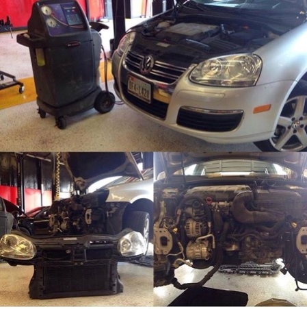 2010 Jetta TDI Compressor Kit With Compressor Condenser Expansion Valve and Reciever Drier - Auto Repair San Antonio | Auto Service Experts Compressor Kit replacement including compressor, condenser, expansion valve, and reciever drier on 2010 Jetta at Auto Service Experts.