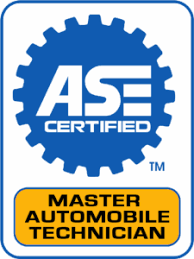 ASE-Certification (National Institute for Automotive Service Excellence) badge fo Master Automobile Technician.