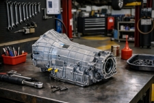 gm-8l90-8l45-valve-body-solenoid-pack-repair – Auto Repair San Antonio | Auto Service Experts Close-up of a Chevy, GM, Buick & Cadillac 8L90 valve body and solenoid pack removed for testing, similar to what Jason Leacock, Master Technician, checks when a vehicle has harsh or jerky shifting at low speeds