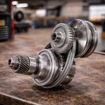 nissan-cvt7-cvt8-belt-pulley-wear-high-mileagejpg – Auto Repair San Antonio | Auto Service Experts Internal wear pattern on Nissan CVT7 and CVT8 transmissions showing belt and pulley degradation at higher mileage