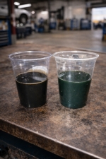 nissan-cvt7-cvt8-fluid-condition-analysis – Auto Repair San Antonio | Auto Service Experts Fluid condition analysis being performed on a Nissan CVT system at Auto Service Experts to verify degradation and service needs