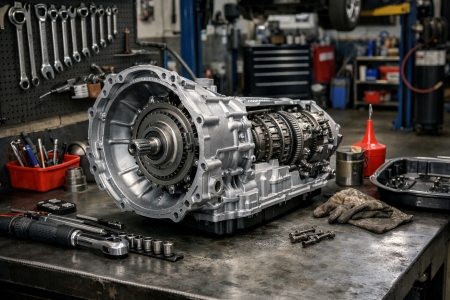 toyot-transmission-cutaway-service-san-antonio – Auto Repair San Antonio | Auto Service Experts Transmission cutaway showing internal components inspected during transmission repair diagnosis in San Antonio